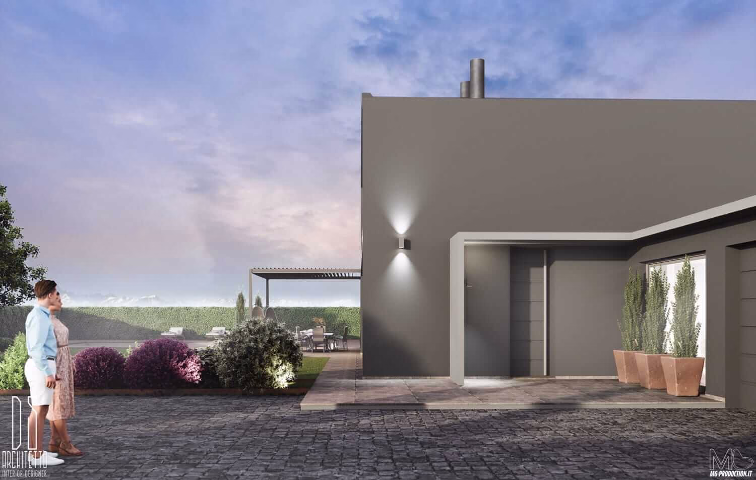 Rendering esterni – Render Fotorealistici | MG Production Render villa moderna 3d