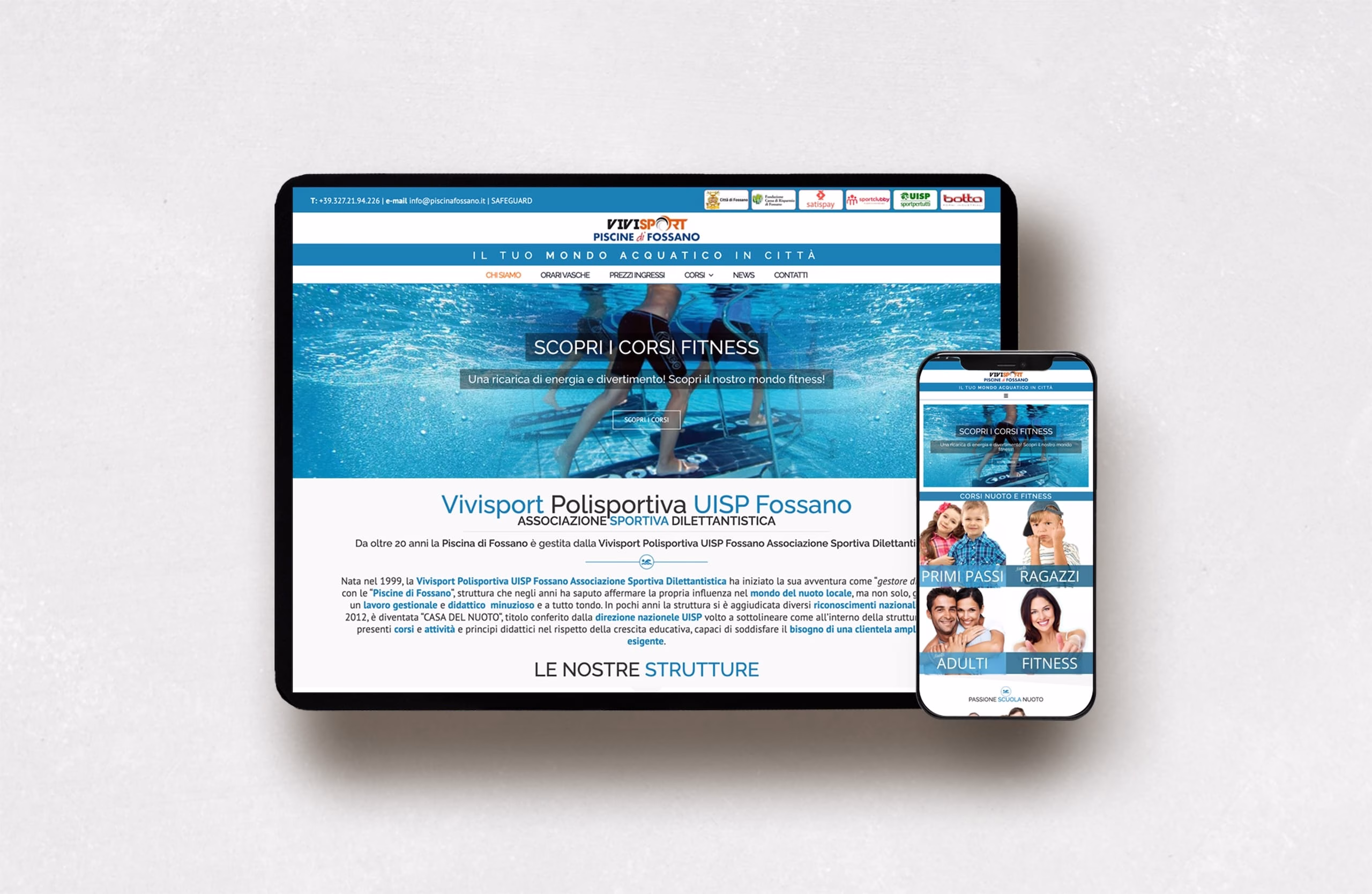 Sito web wordpress e creazione brand identity Piscine Fossano Piscine Fossano