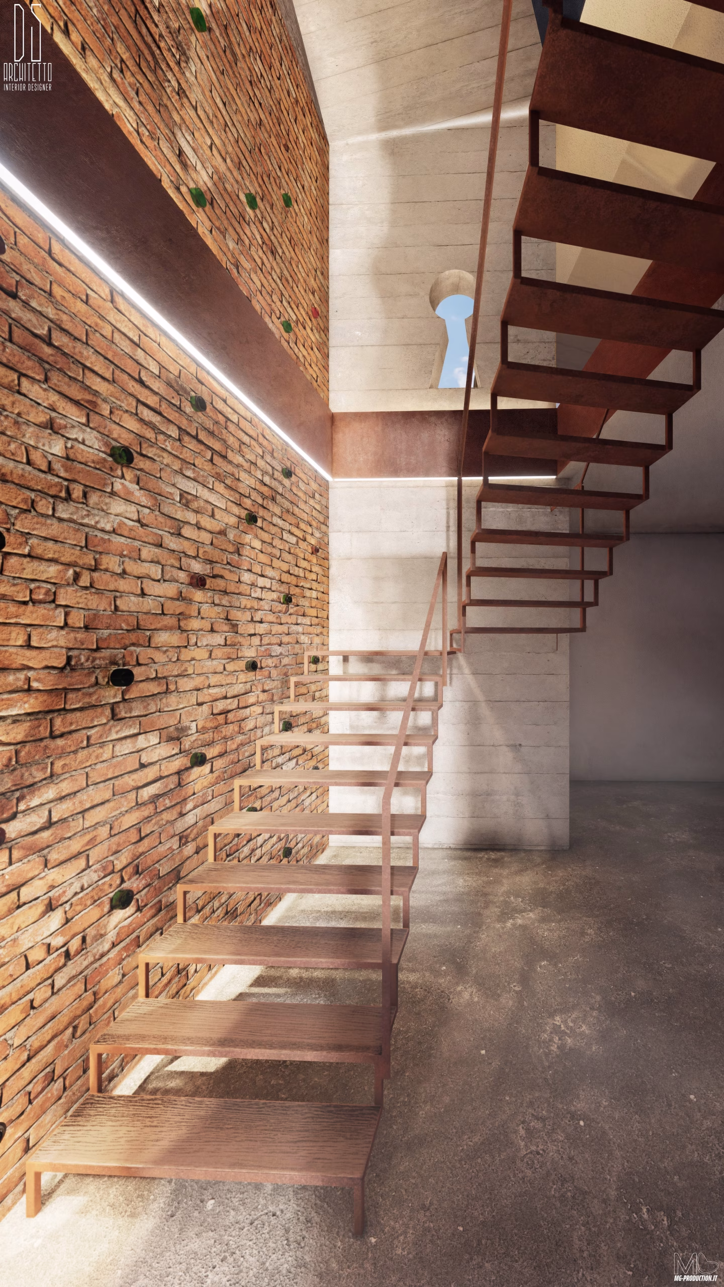 progettazione-3d-vano-scale-studio-architettura Ristrutturazione vano scala