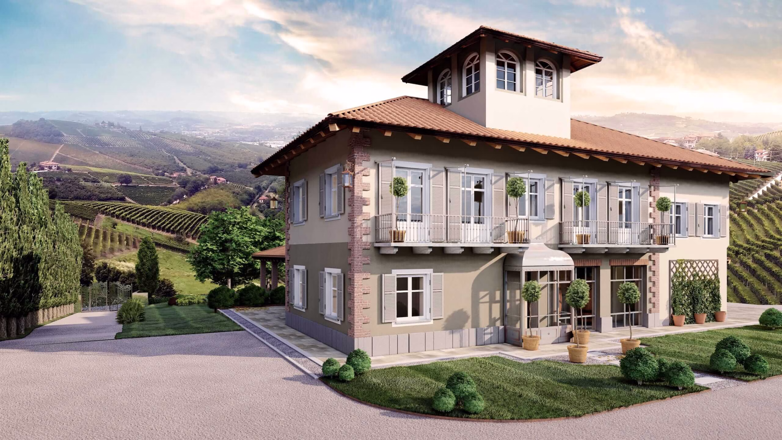 3D per una cantina vinicola nelle Langhe